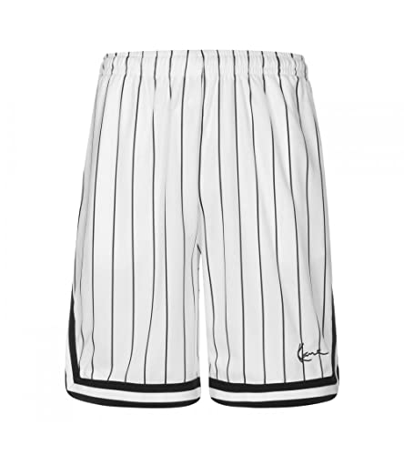 Karl Kani Herren Small Signature Pinstripe Mesh Shorts White, M Karl Kani Herren Small Signature Pinstripe Mesh Shorts White, M von Karl Kani
