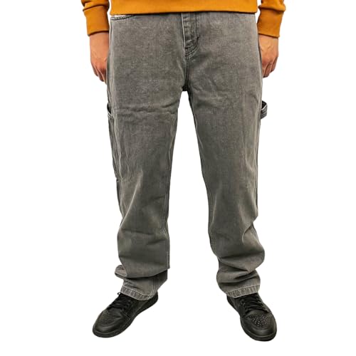 Karl Kani Herren Jeans Retro Baggy Workwear Denim Light Grey (L) von Karl Kani