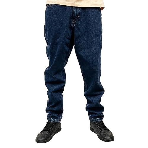 Karl Kani Herren Jeans Small Signature Tapered Five Pocket Denim Rinse Blue (S) von Karl Kani