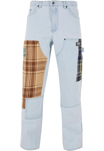 Karl Kani Herren KK Retro Patchwork Carpenter Pants Bleached Blue, 38 von Karl Kani