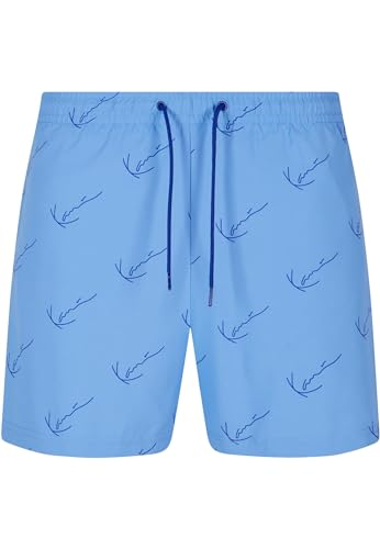 Karl Kani Herren KM-SW012-090-26 Small Signature AOP Board Shorts Light Blue, S von Karl Kani