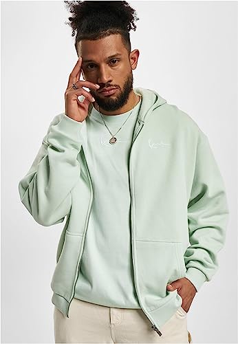 Karl Kani Herren KM-ZH011-100-06 KK Chest Signature Essential Zip Hoodie M Light Green von Karl Kani