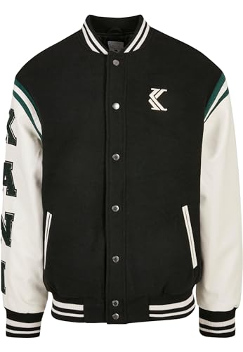 Karl Kani Herren KM223-075-2 OG College Jacket Dark Black/Off White, XXL Karl Kani Herren KM223-075-2 OG College Jacket Dark Black/Off White, XXL von Karl Kani