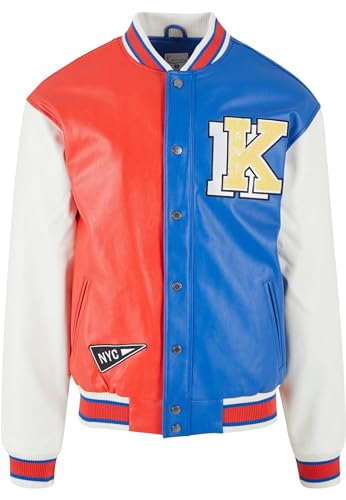 Karl Kani Herren KM232-044-1 KK Retro Patch Block College Jacket XL red/blue/offwhite von Karl Kani