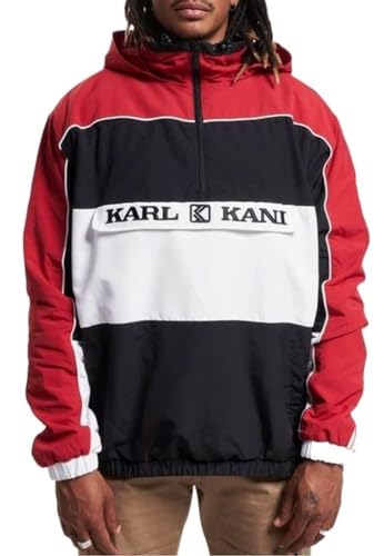 Karl Kani Herren KM233-009-1 KK Retro Block Windbreaker XL red/black/white von Karl Kani