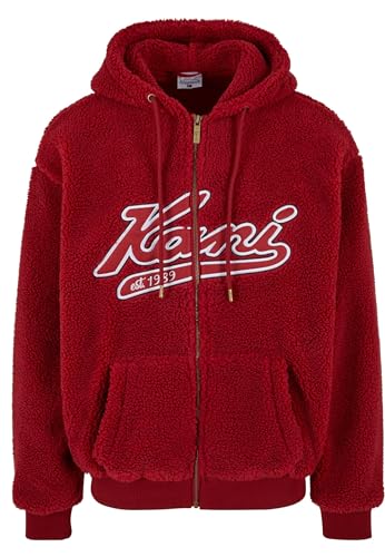 Karl Kani Herren KM233-019-2 KK Varsity Teddy Full Zip Hoodie XL Dark red von Karl Kani