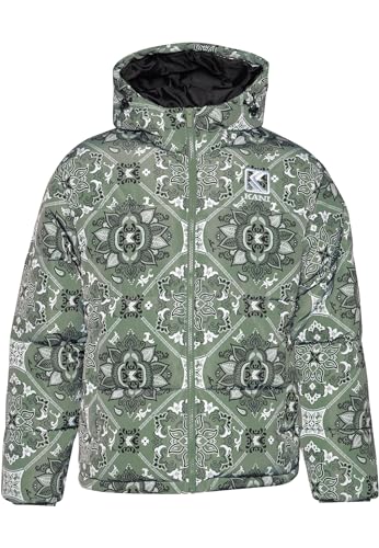 Karl Kani Herren KM233-037-1 KK OG Paisley Puffer Jacket XXL Dusty Green von Karl Kani
