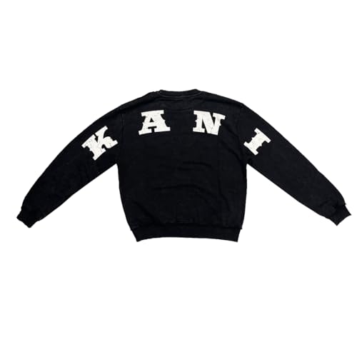 Karl Kani Herren KM241-022-1 Small Signature Distressed Os Crew Black, M von Karl Kani