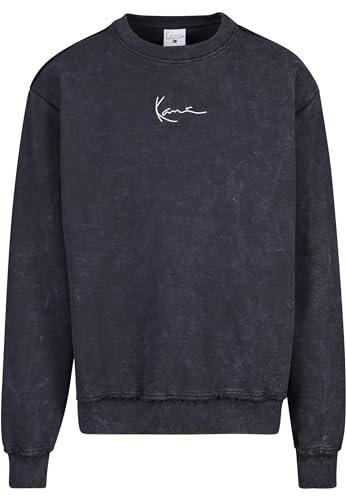 Karl Kani Herren KM241-022-1 Small Signature Distressed Os Crew Black, S von Karl Kani