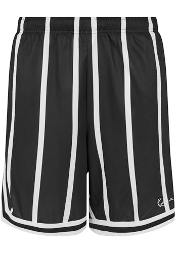 Karl Kani Herren KM241-041-2 Small Signature Striped Mesh Shorts Black/White, S Karl Kani Herren KM241-041-2 Small Signature Striped Mesh Shorts Black/White, S von Karl Kani