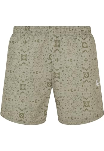 Karl Kani Herren KM241-056-2 Signautre Paisley Swim Shorts Olive, S von Karl Kani