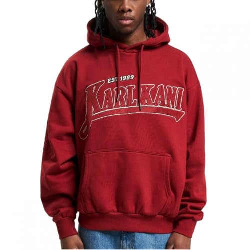 Karl Kani Herren KM234-003-1 KK Trekking OS Pinstripe Hoodie L DarkRed/Cream von Karl Kani