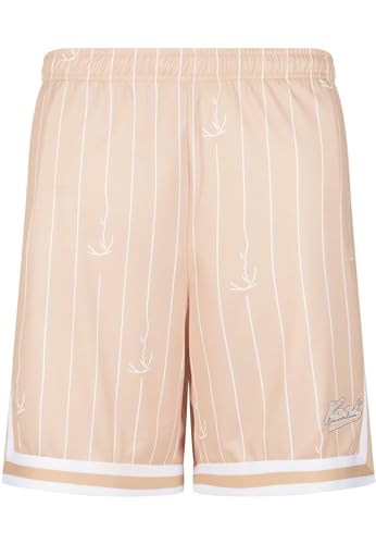 Karl Kani Herren Small Varsity Logo Pinstripe Mesh Shorts Sand/White, M Karl Kani Herren Small Varsity Logo Pinstripe Mesh Shorts Sand/White, M von Karl Kani