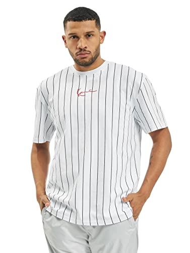 Karl Kani Herren T-Shirts Small Signature Pinstripe weiß 2XL von Karl Kani