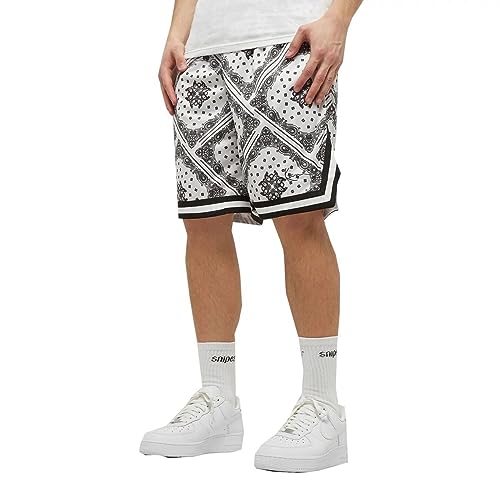 Karl Kani Herren Varsity Paisley Mesh Shorts (as3, Alpha, l, Regular, Regular, Weiß) von Karl Kani