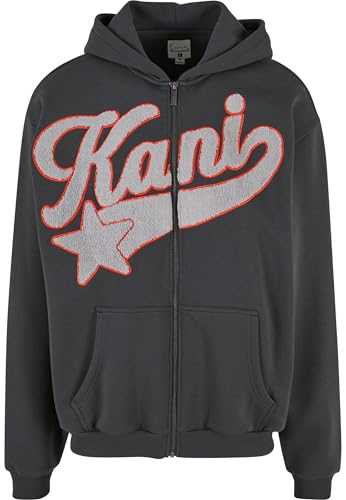 Karl Kani Kani Star Logo OS Full Zip Hoodie XXL Anthracite/lightgrey von Karl Kani