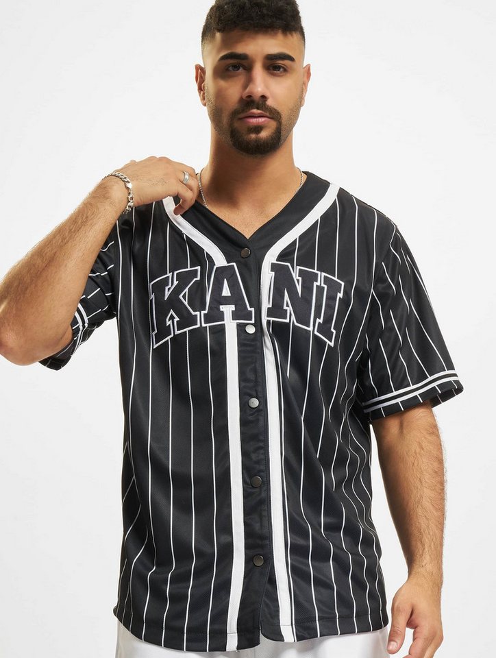 Karl Kani Kurzarmshirt Karl Kani Herren KM221-115-1 Serif Pinstripe Baseball Shirt (1-tlg) von Karl Kani