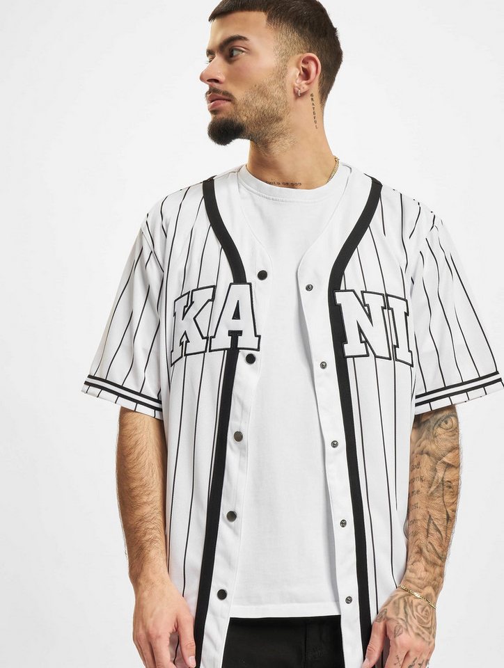 Karl Kani Kurzarmshirt Karl Kani Herren KM221-115-2 Serif Pinstripe Baseball Shirt (1-tlg) von Karl Kani