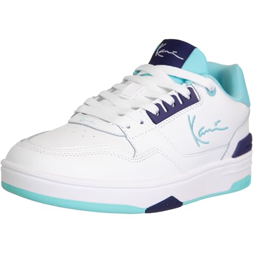 Karl Kani LXRY 2K Sneaker Trainer Schuhe (White/Aqua, EU Schuhgrößensystem, Erwachsene, Numerisch, M, 42) von Karl Kani