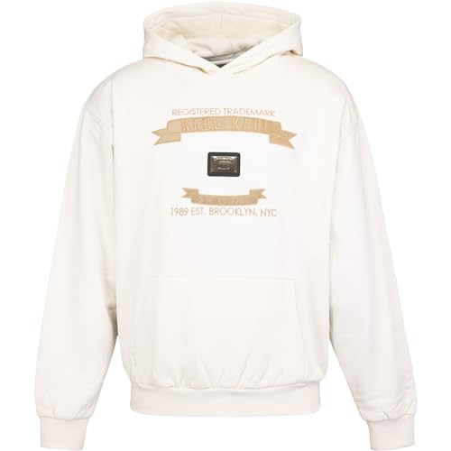 Karl Kani Metal Plate Hoody Kapuzenpullover (DE/NL/SE/PL, Alphanumerisch, XL, Regular, Regular, Offwhite) von Karl Kani