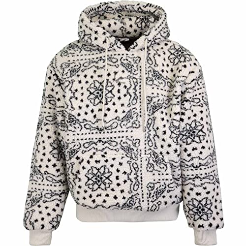 Karl Kani Metal Signature Paisley Teddy Hoody Kapuzenpullover (Sand/Black, S) von Karl Kani