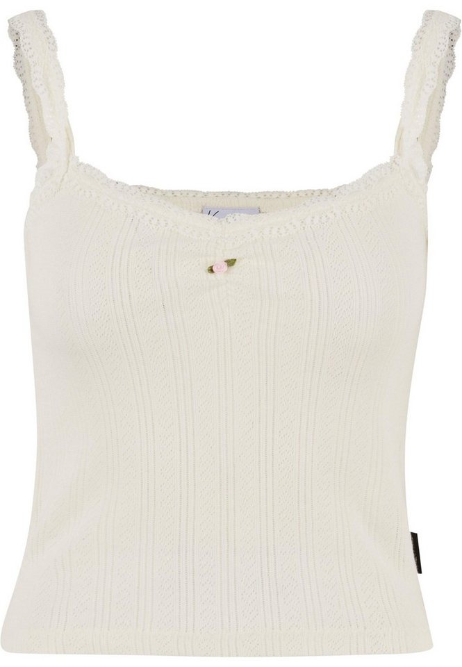 Karl Kani Muskelshirt Karl Kani Woven Signature Pointelle Top (1-tlg) von Karl Kani