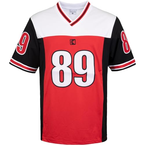 Karl Kani OG Block Jersey Trikot (DE/NL/SE/PL, Alphanumerisch, L, Regular, Regular, red/Black/White) von Karl Kani