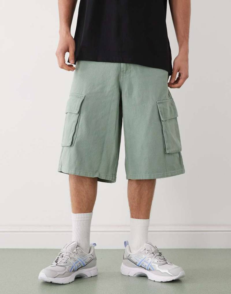 Karl Kani - OG - Weite Cargo-Shorts in Hellgrün von Karl Kani