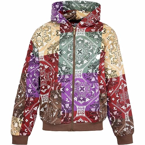 Karl Kani Paisley Hoody Kapuzenpullover (M, red/Multi) von Karl Kani