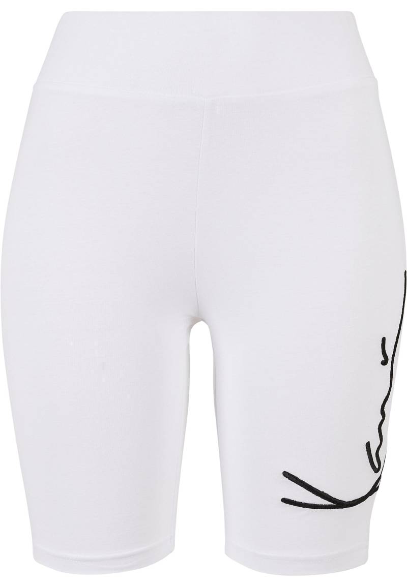 Karl Kani Radlerhose "Karl Kani Damen KKWQ22003WHT Signature Cycling Shorts white" von Karl Kani