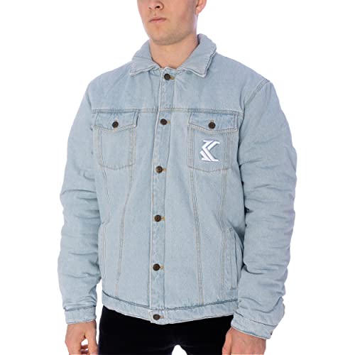 Karl Kani Retro Baggy Workwear Jeansjacke Herren bleached blue M von Karl Kani