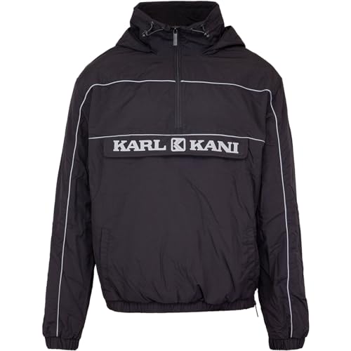 Karl Kani Retro Block Windbreaker Jacke (DE/NL/SE/PL, Alphanumerisch, L, Regular, Regular, black/Silver) von Karl Kani