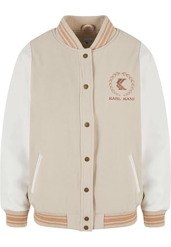 Karl Kani Retro Emblem Block Collegejacke Light Cream/White M von Karl Kani