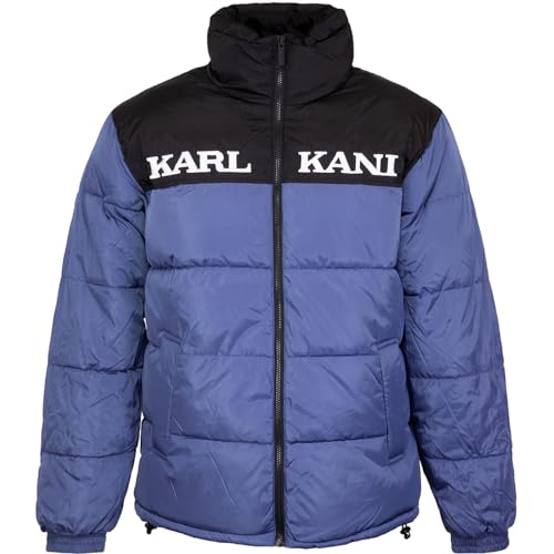 Karl Kani Retro Essential Puffer Jacket Jacke (DE/NL/SE/PL, Alphanumerisch, XL, Regular, Regular, dark blue) von Karl Kani