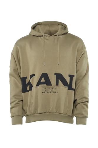 Karl Kani Retro Hoody Kapuzenpullover (DE/NL/SE/PL, Alphanumerisch, L, Regular, Regular, Olive) von Karl Kani