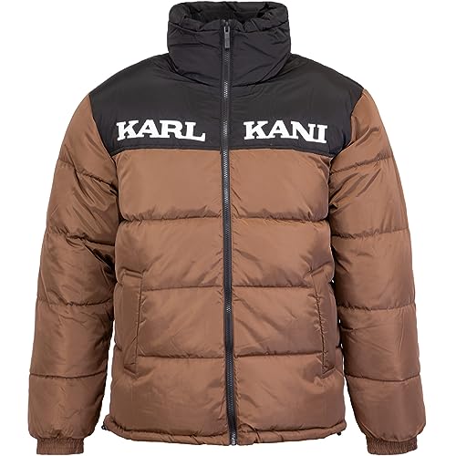 Karl Kani Retro Puffer Jacket Jacke (as3, alpha, l, regular, regular, dark brown) von Karl Kani