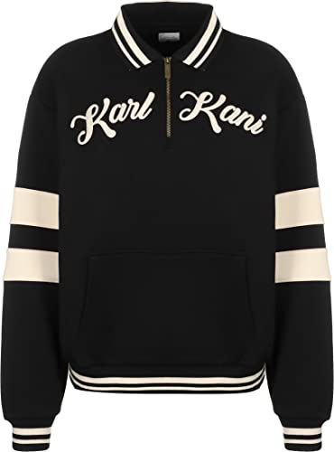 Karl Kani Script OS Half Zip Jumper Polo Black/Tapioca L von Karl Kani