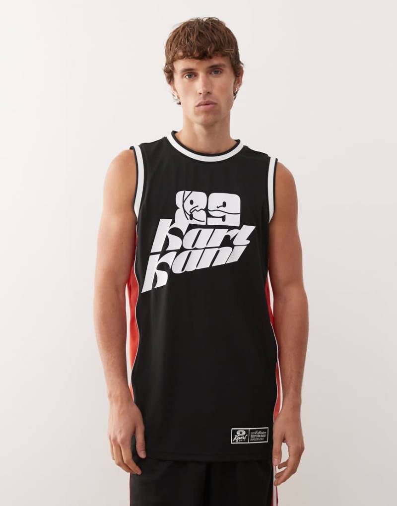 Karl Kani ‑ Signature ‑ Basketballtrikot in Schwarz von Karl Kani