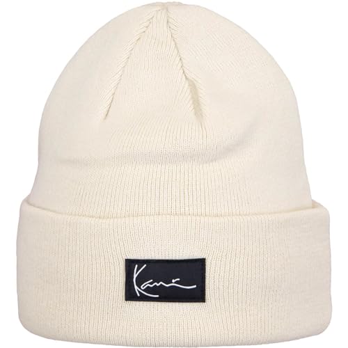 Karl Kani Signature Beanie Wintermütze (One Size, Offwhite) von Karl Kani