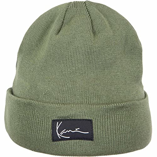 Karl Kani Signature Beanie Wintermütze (one Size, Olive) von Karl Kani