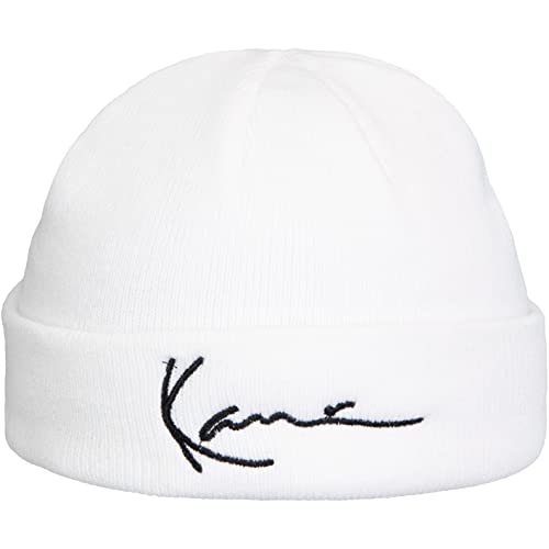 Karl Kani Signature Fisherman Beanie Wintermütze (DE/NL/SE/PL, Alphanumerisch, Einheitsgröße, White) von Karl Kani