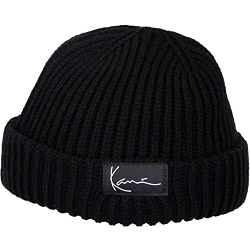 Karl Kani Signature Fisherman Beanie Wintermütze (one Size, Black) von Karl Kani