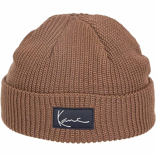 Karl Kani Signature Fisherman Beanie Wintermütze (one Size, Brown) von Karl Kani