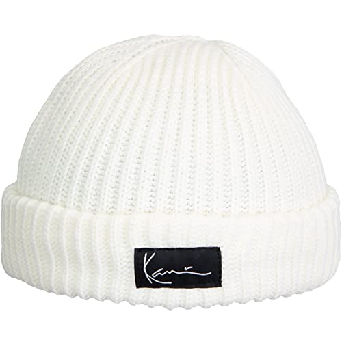 Karl Kani Signature Fisherman Beanie Wintermütze (one Size, White) von Karl Kani