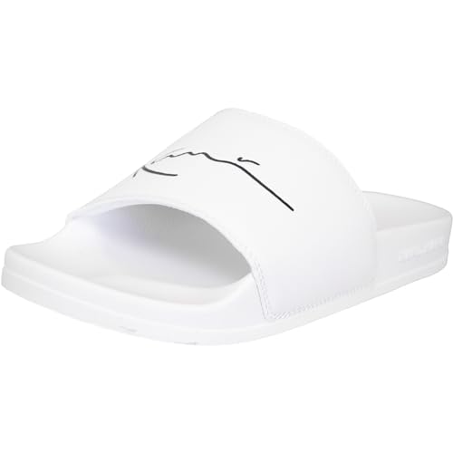 Karl Kani Signature Women Pool Slides Badelatschen (White/Black, EU Schuhgrößensystem, Erwachsene, Numerisch, M, 40) von Karl Kani