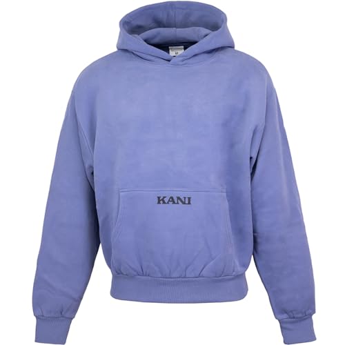 Karl Kani Small Retro Hoody Kapuzenpullover (DE/NL/SE/PL, Alphanumerisch, L, Regular, Regular, Dusty Blue) von Karl Kani