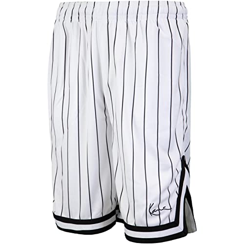 Karl Kani Small Signature Pinstripe Shorts (White, M) von Karl Kani