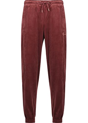 Karl Kani Small Signature Velvet Jogginghose Wine red L von Karl Kani