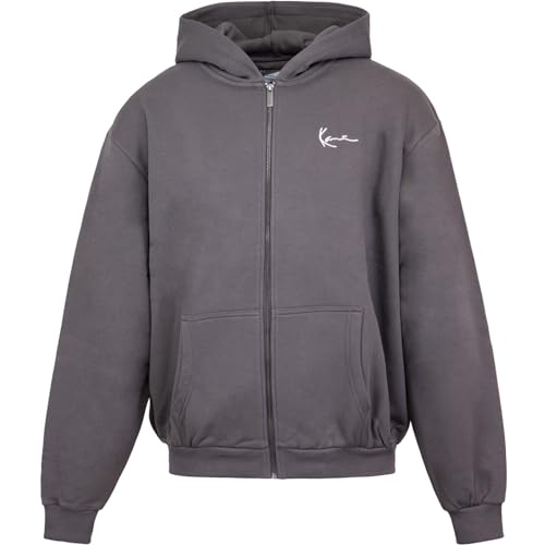 Karl Kani Small Signature Zip Hoody Sweatjacke (DE/NL/SE/PL, Alphanumerisch, L, Regular, Regular, Anthracite) von Karl Kani