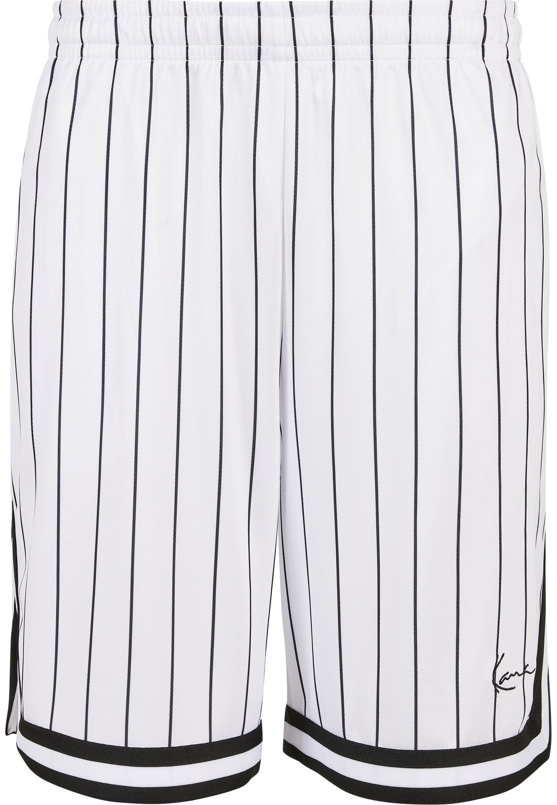 Karl Kani Stoffhose "Karl Kani Herren Small Signature Pinstripe Mesh Shorts" von Karl Kani